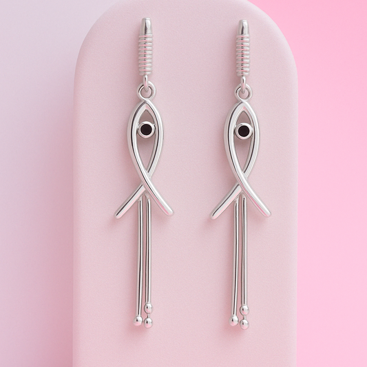 Silver Big Drop Earring