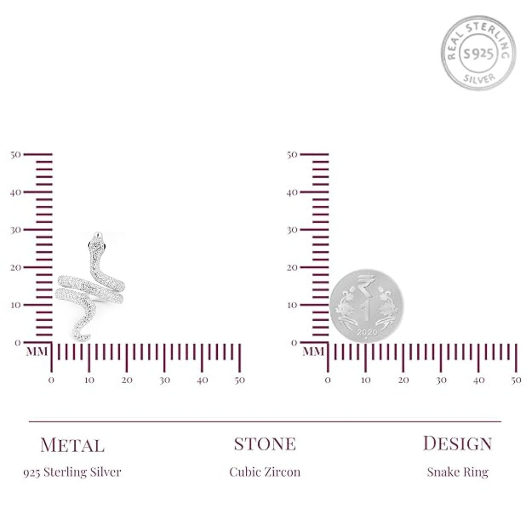 Wraparound Snake Silver Ring