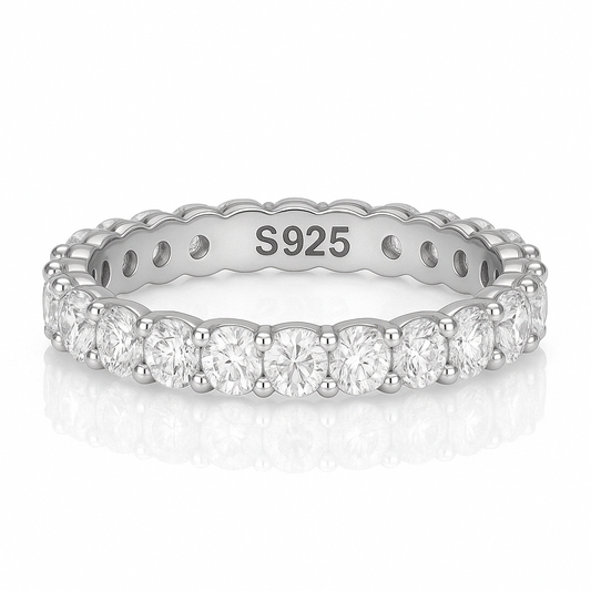 Eternity Engagement Silver Band Ring