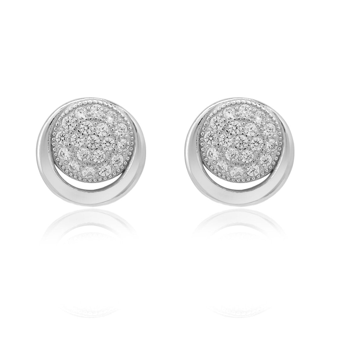 Micro Pave Round Earring