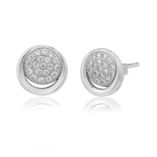 Micro Pave Round Earring