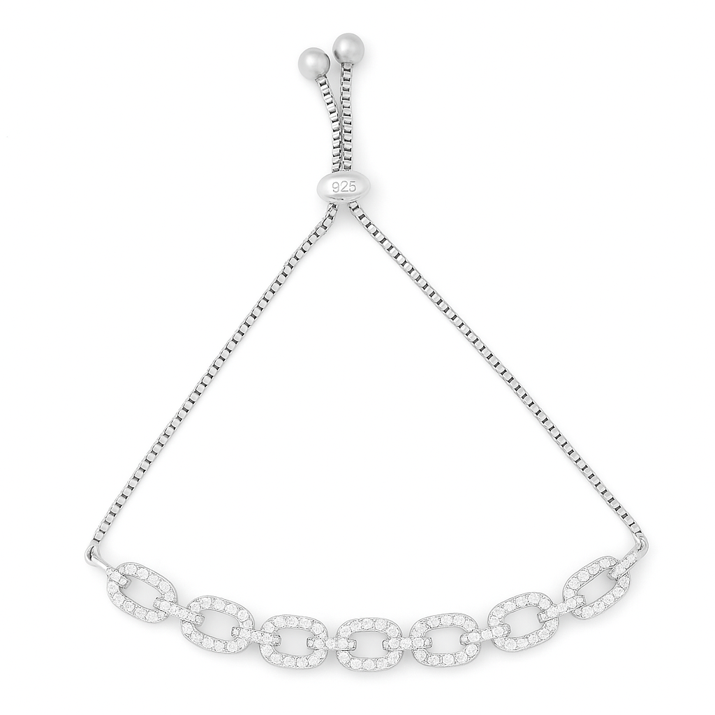 Designer Cubic Zircon Linking Bracelet