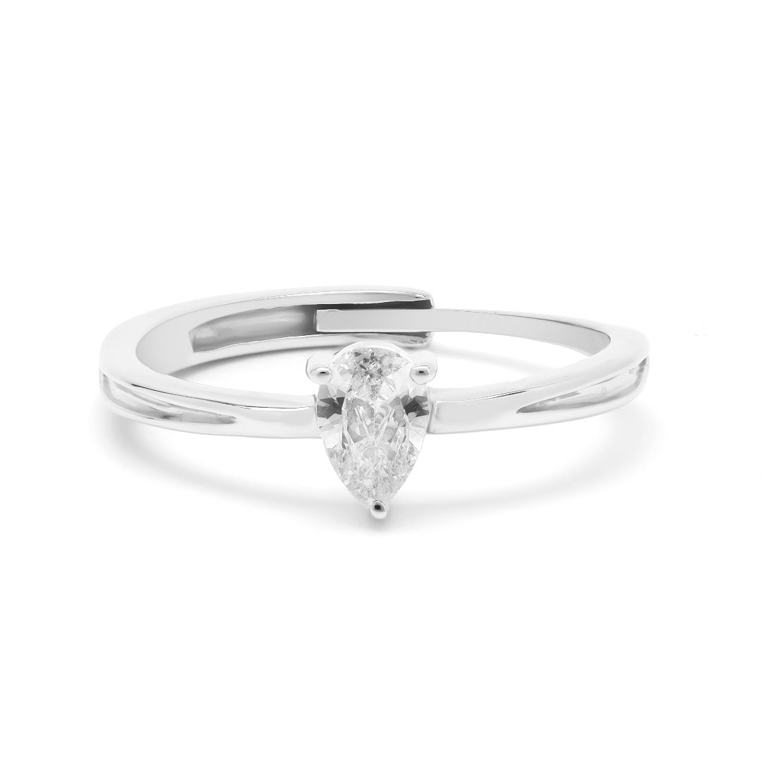 Classic Solitaire Adjustable 925 Silver Ring
