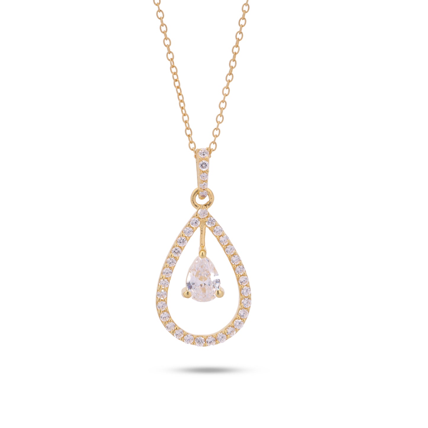 Teardrop Zircon Pendant