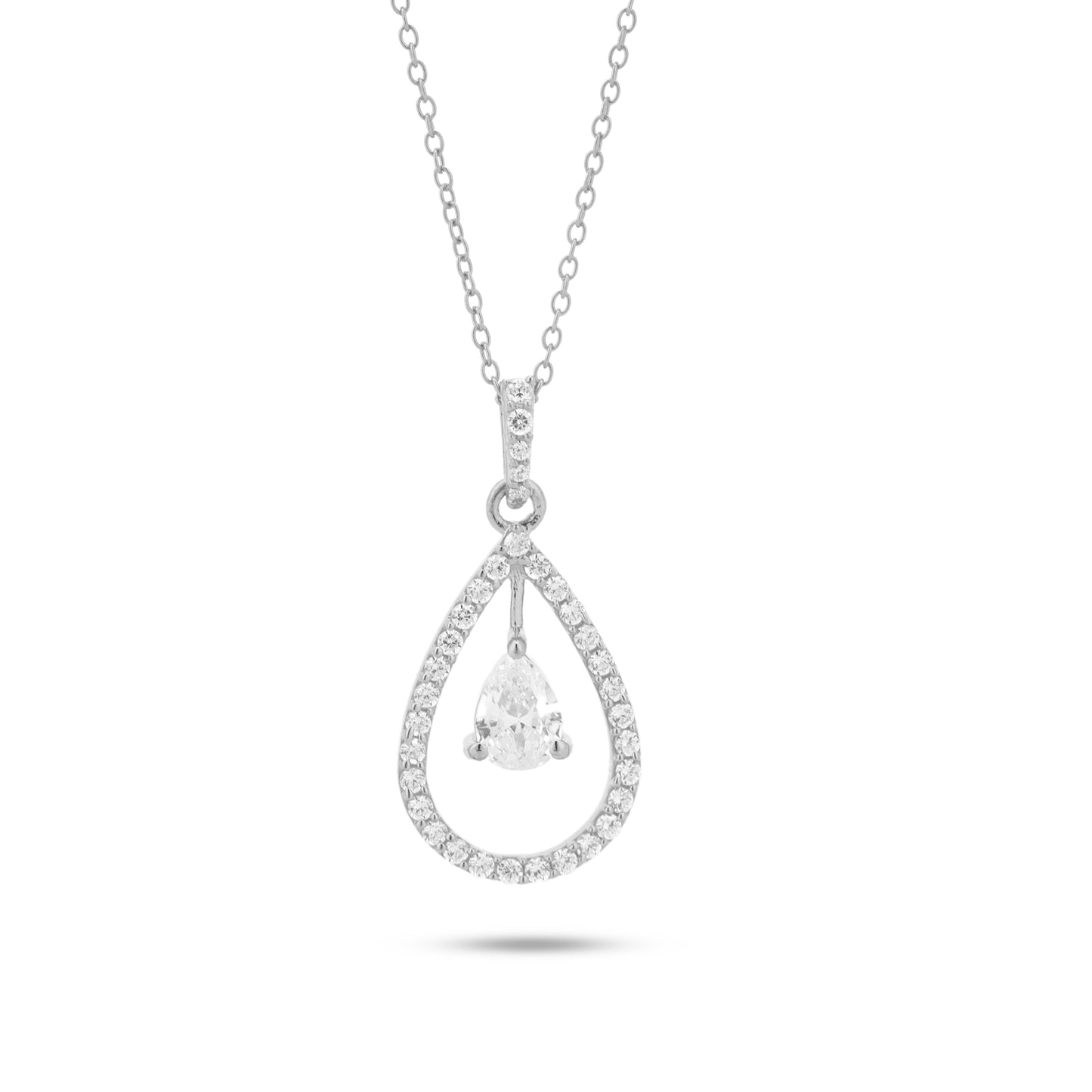 Teardrop Zircon Pendant