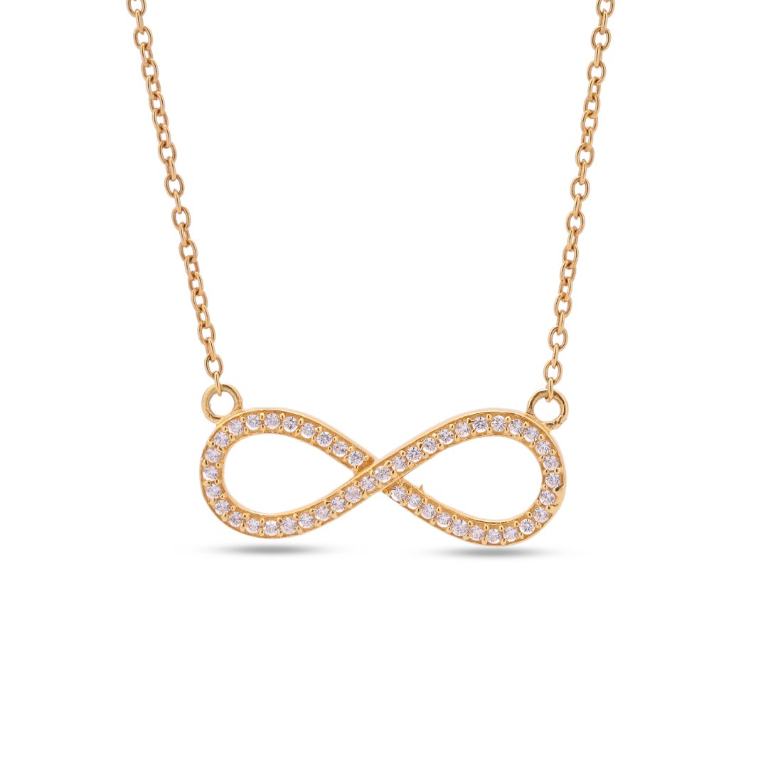 Endless Love Infinity Pendant Necklace 18+3" inch Chain