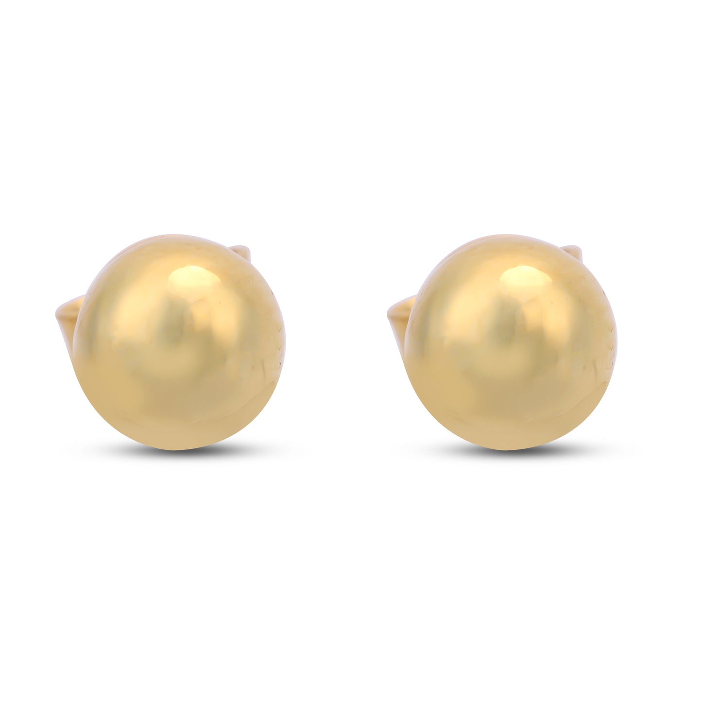 Round Ball Earrings 10 mm in 925 Sterling Silver