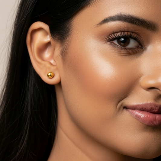 Round Ball Earrings 6 mm