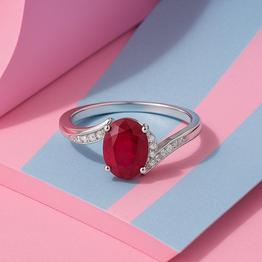 Natural Ruby Promise Ring