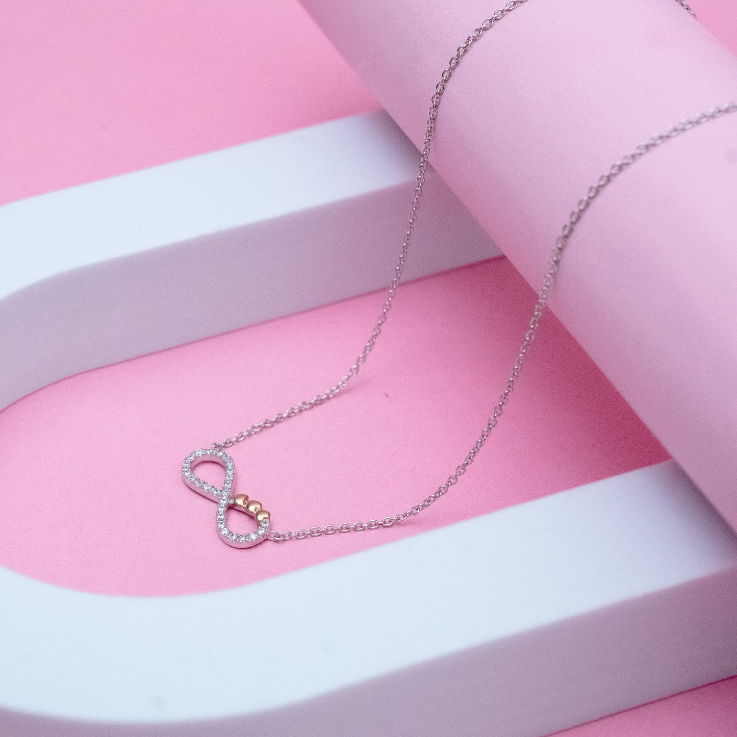 Endless Love Infinity Necklace 18+3" inch