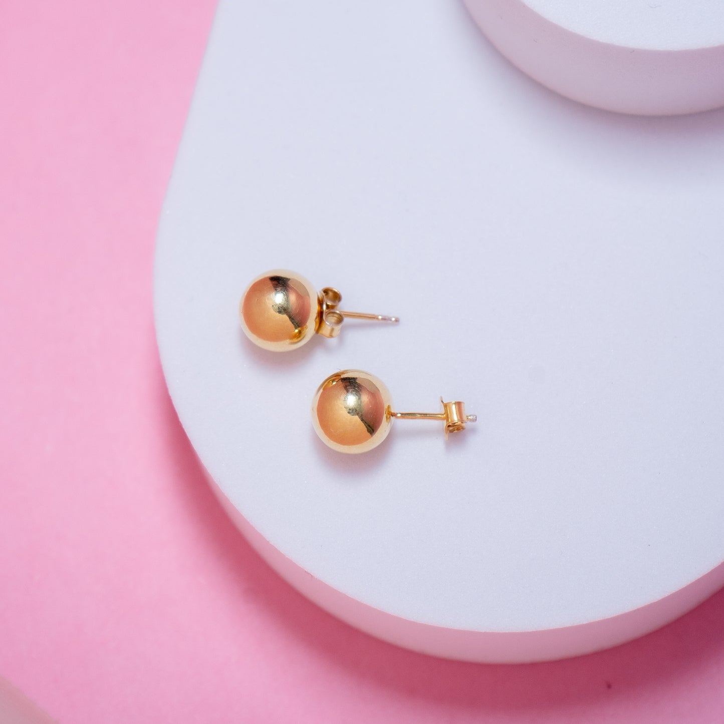 Round Ball Earrings 6 mm