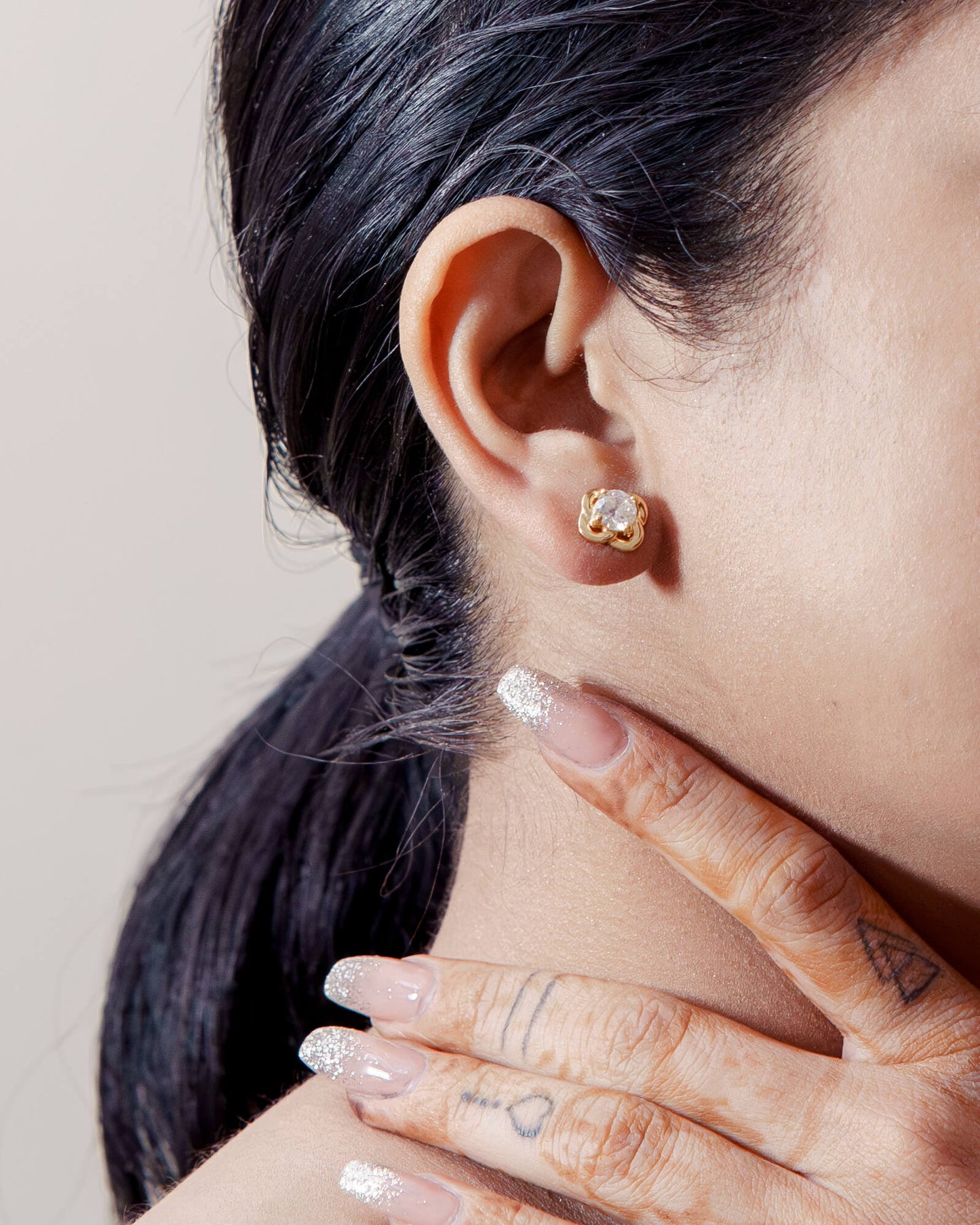 Zircon Mini Studs Earrings 925 Sterling Silver
