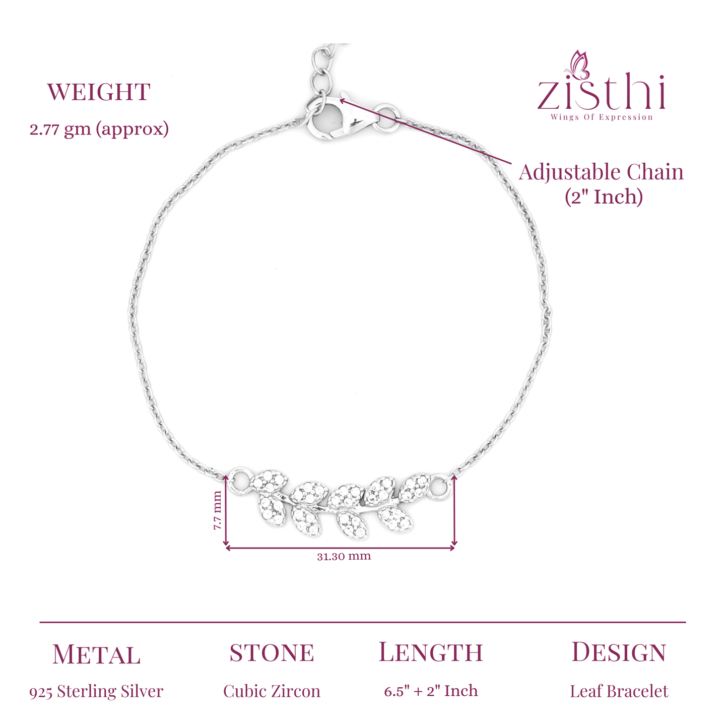 Dewdrop Leaf Bracelet