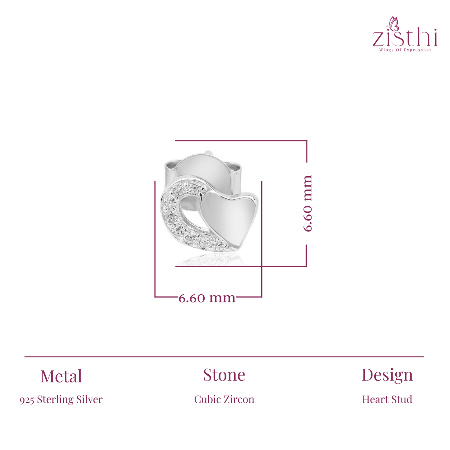 Love Cubic Zircon Earring