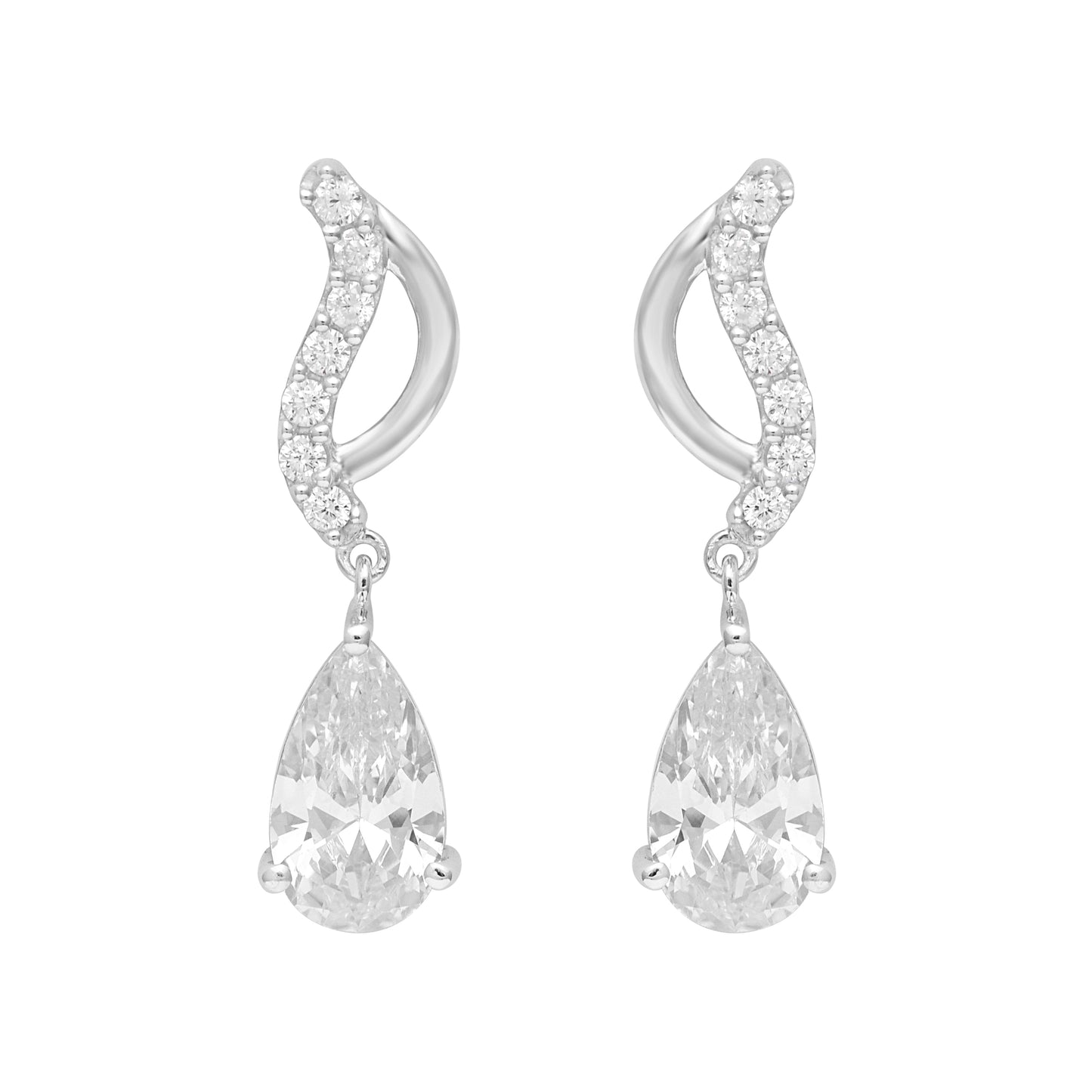 Ocean Wave Earrings 925 Sterling Silver