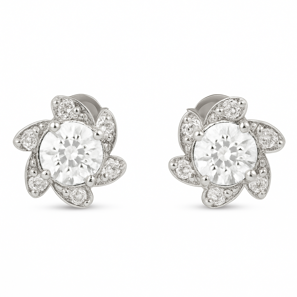 Platinum-Plated Classic Earrings
