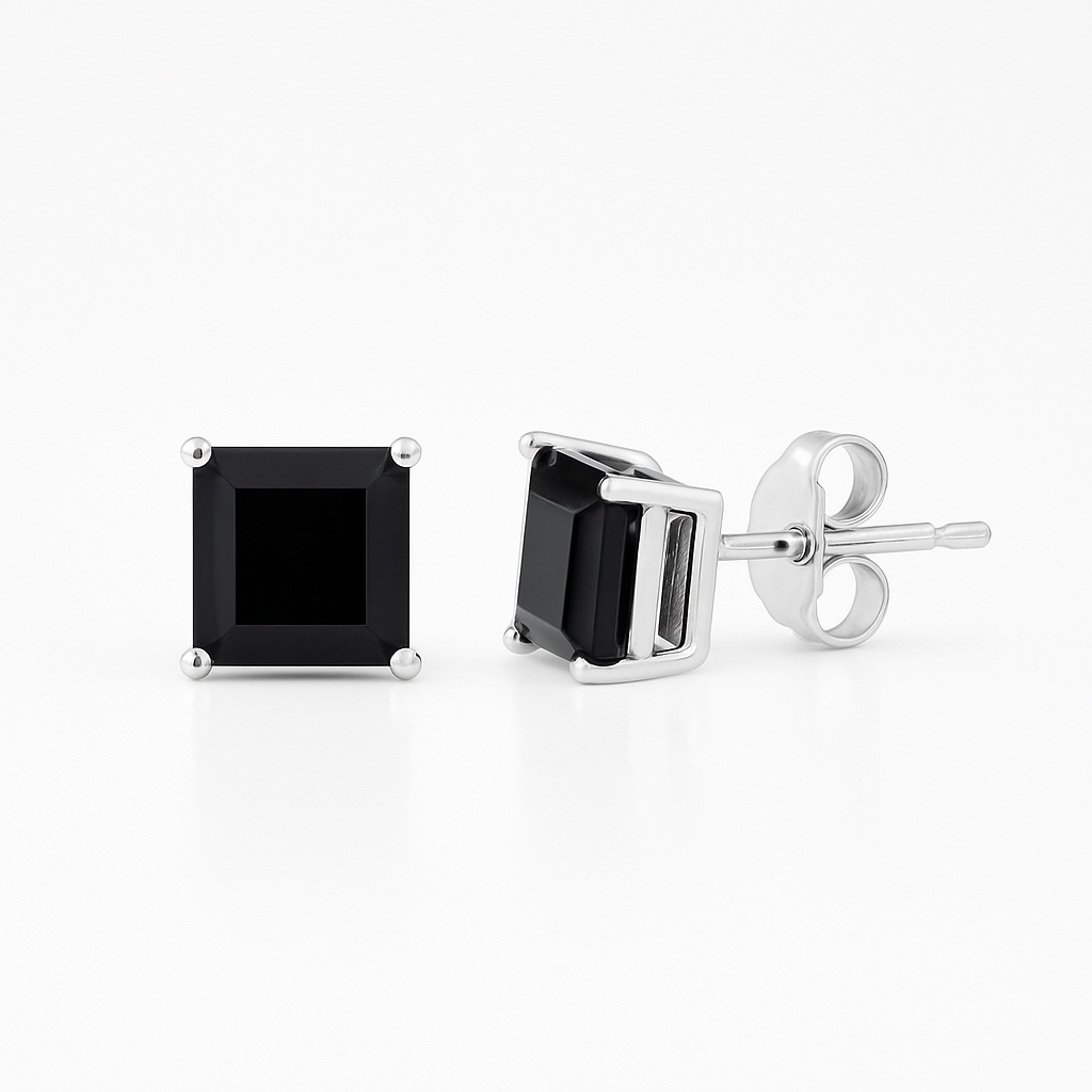 Simulated Diamond Square Earring