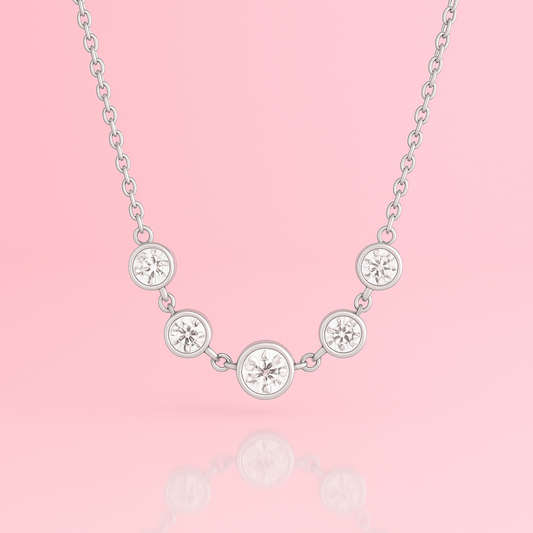 Elegant Zircon Necklace 18+3" inch