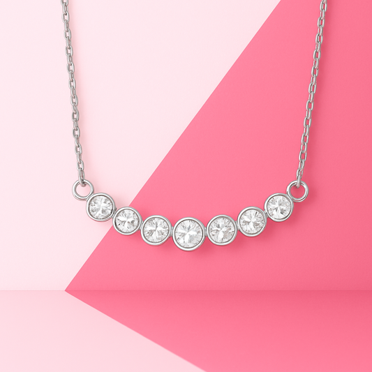 Elegant Bubble Design Necklace, 18+3" inch