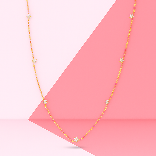 Star Map Necklace in Sterling Silver 18"+3" Inch