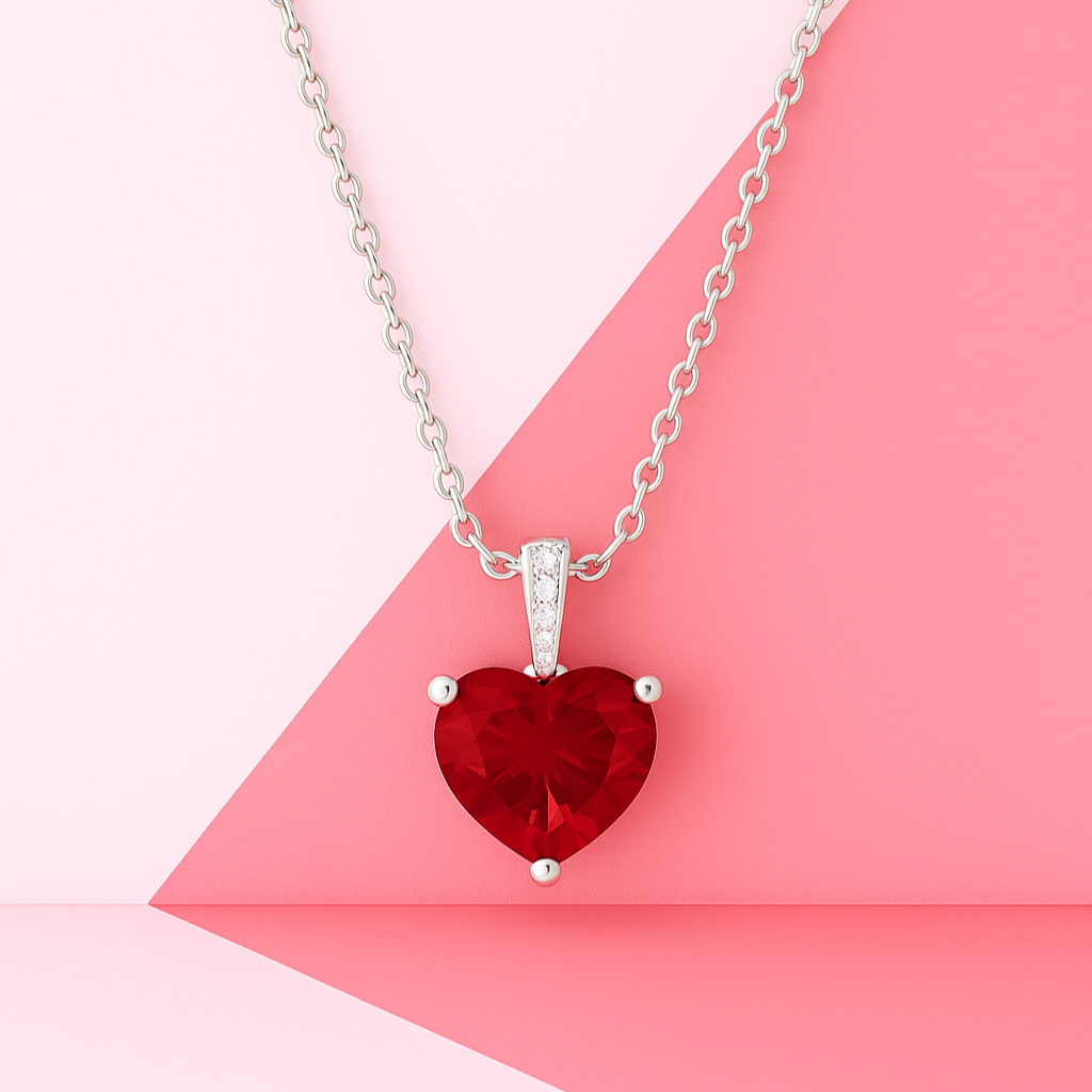 Heart Necklace Pendant 925 Sterling Silver