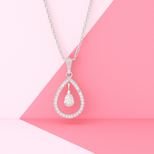 Teardrop Zircon Pendant