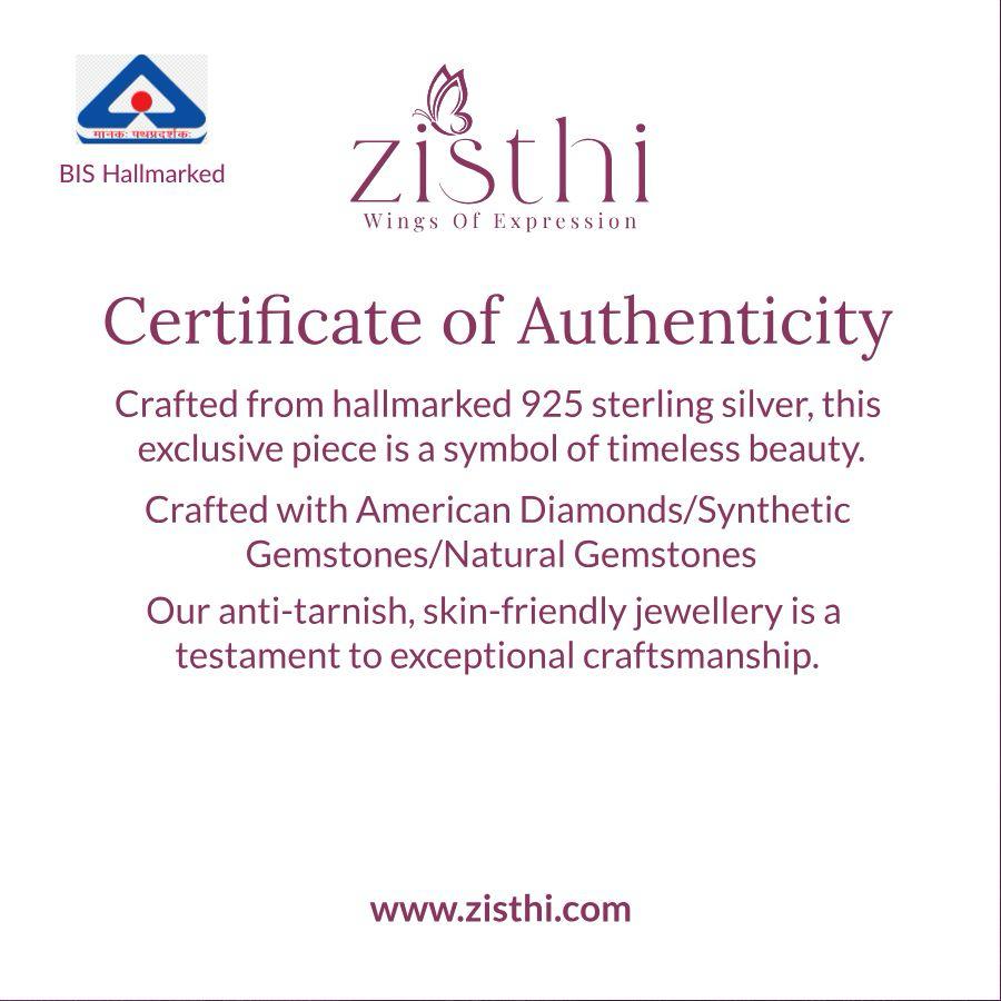 925 Sterling Silver Maple Leaf Ring with Zircon