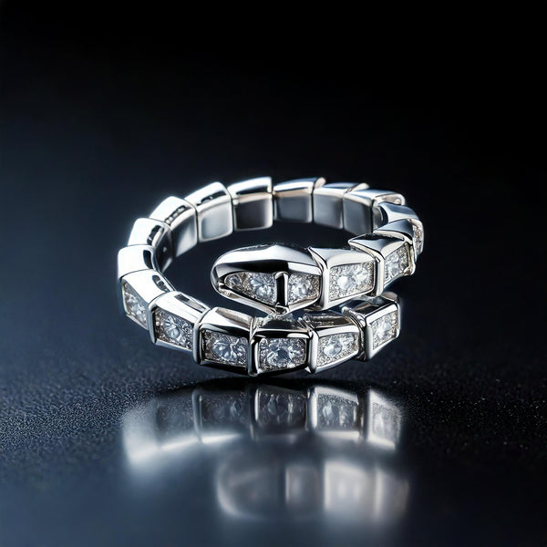 Designer Inspired Snake Silver Ring