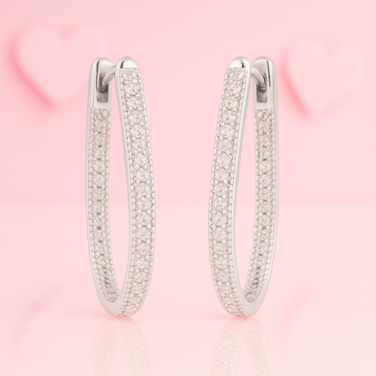 Silver Hugging  Earring