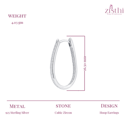 Silver Huggie Earring