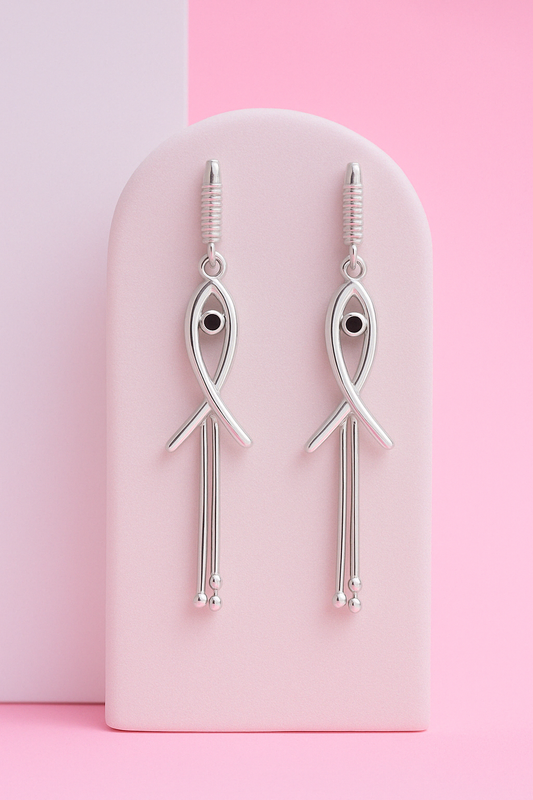 Silver Big Drop Earring