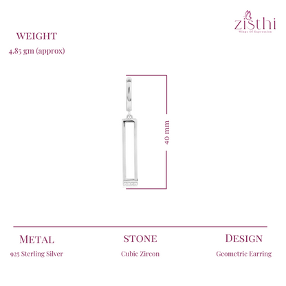 Silver Geometric Earring