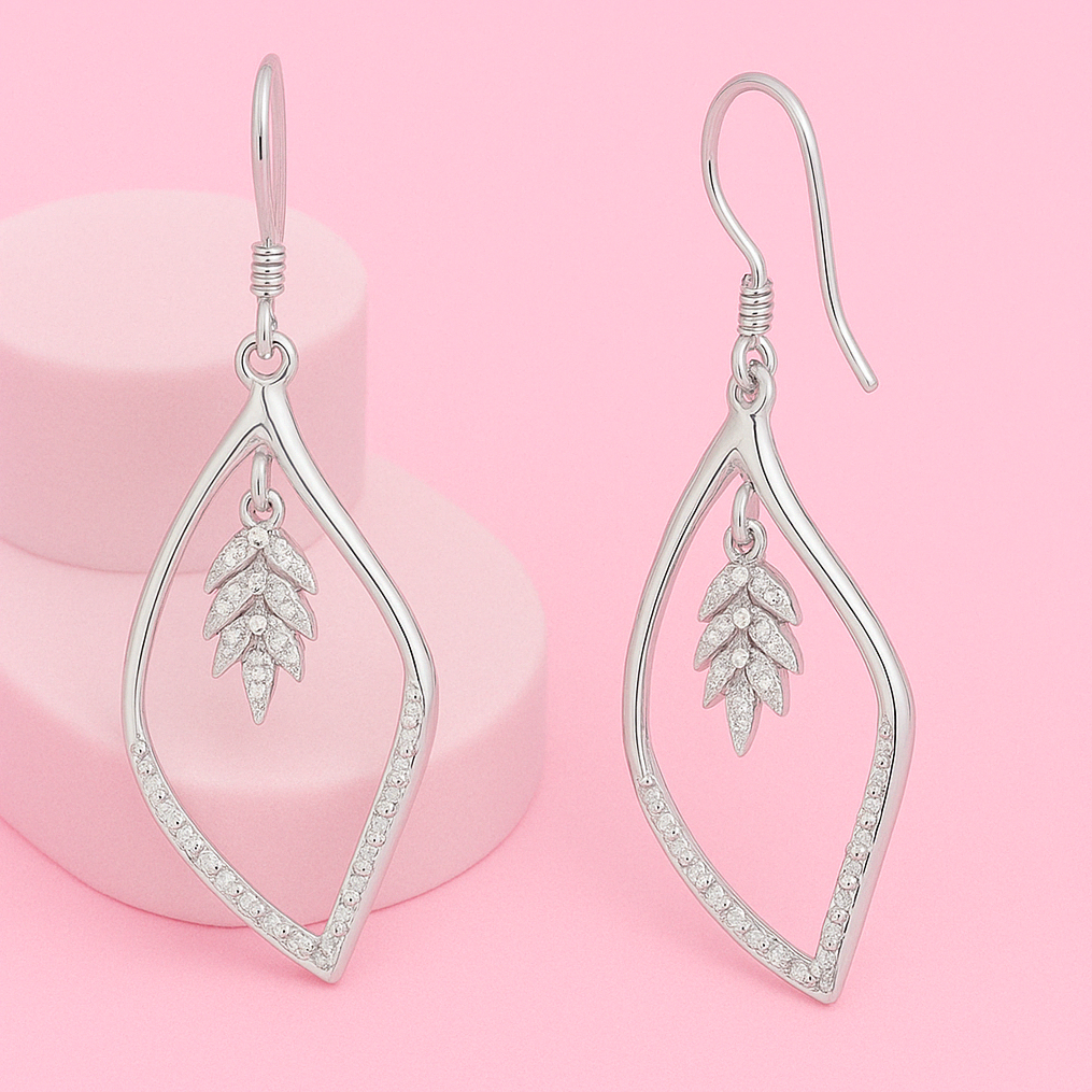 Silver princess Zircon Earring