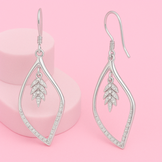 Silver princess Zircon Earring