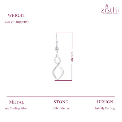 Infinity Sparkle Drop Earrings