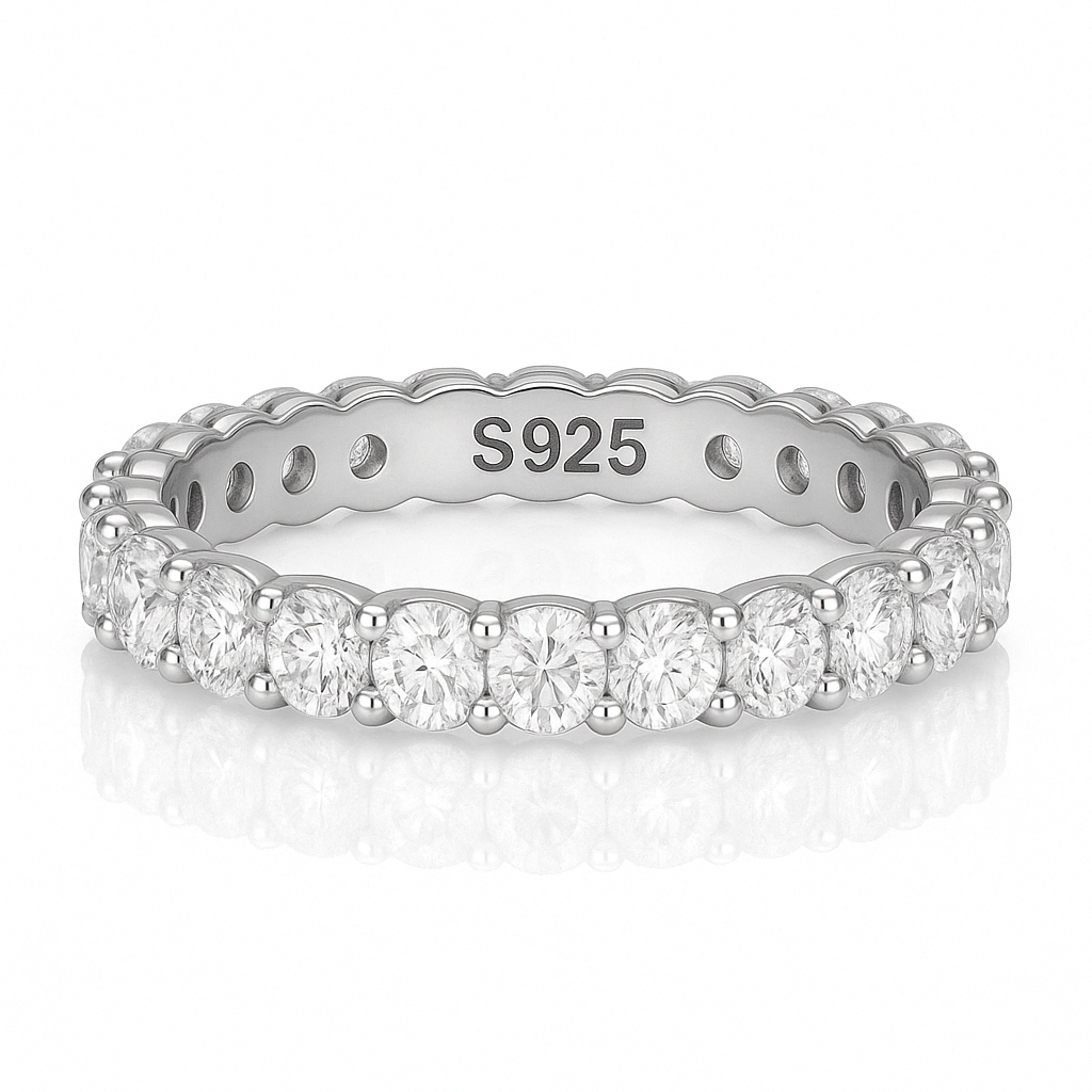 Eternity Engagement Silver Band Ring