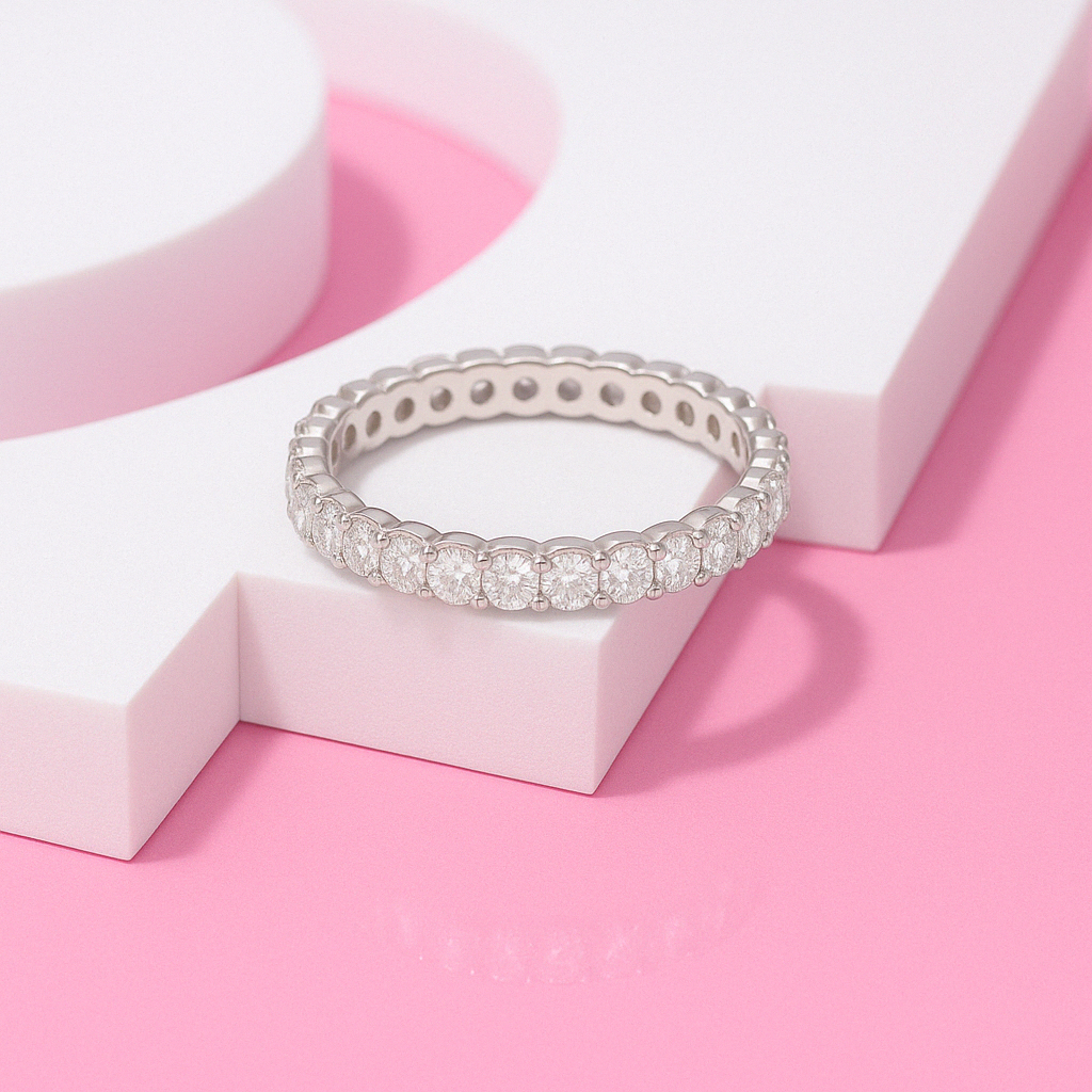 Eternity Engagement Silver Band Ring