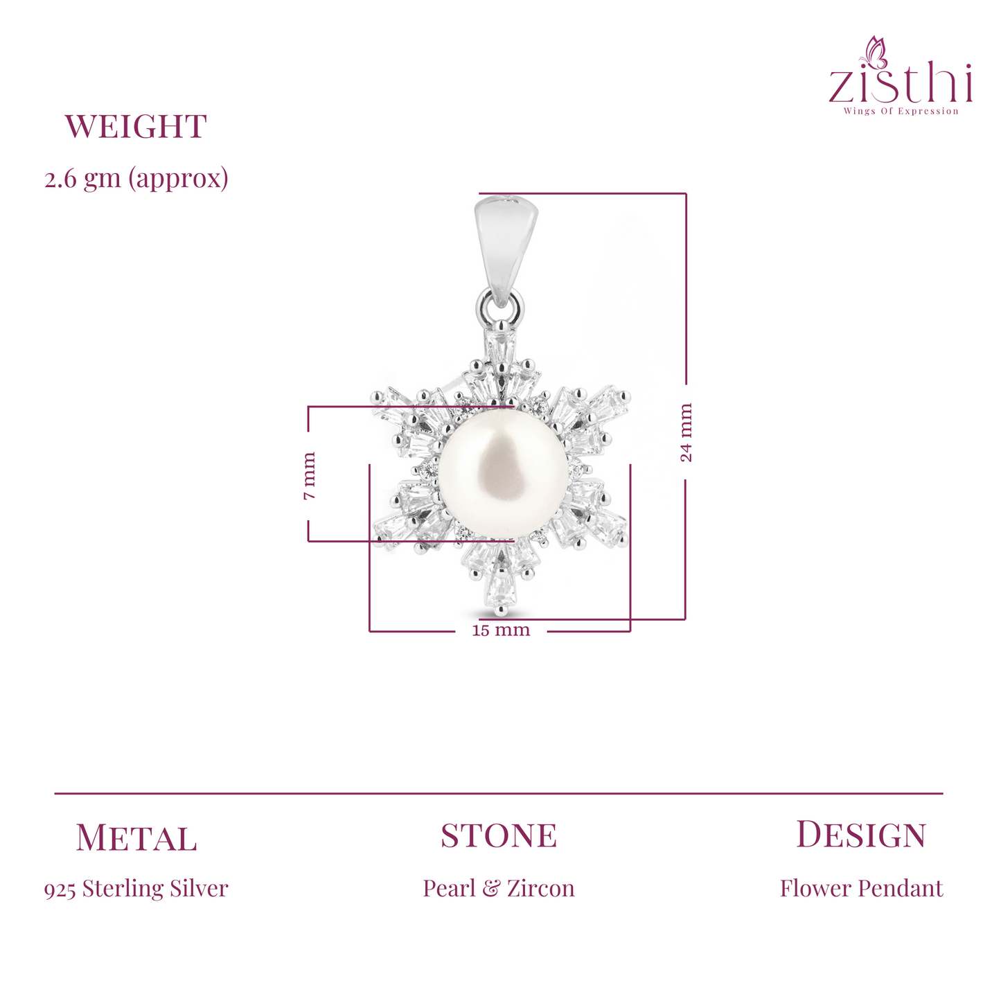 Pearl Bloom Silver Pendant