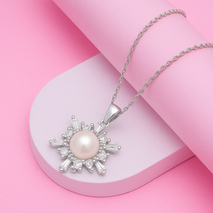 Pearl Bloom Silver Pendant