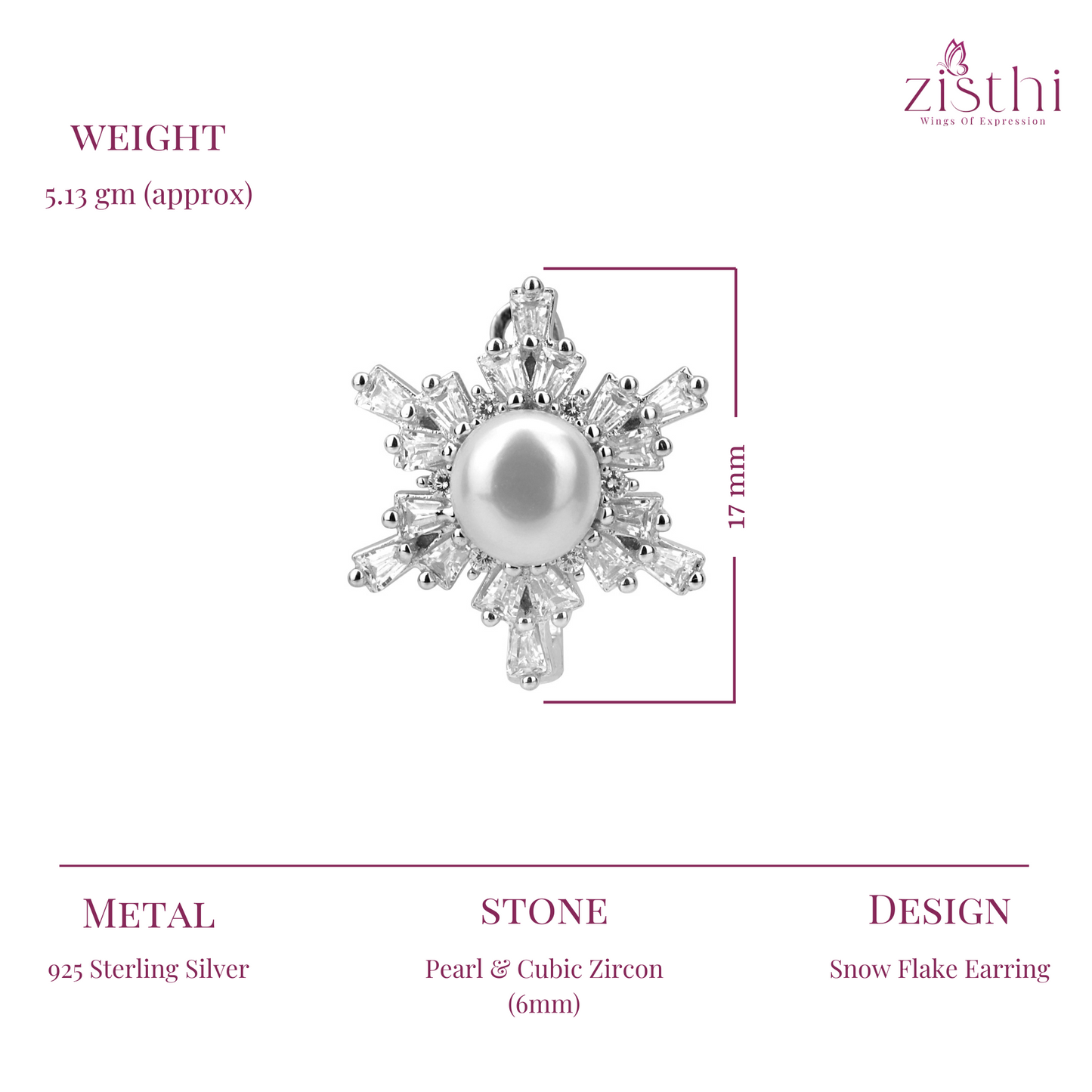Pearl Bloom Silver Earring