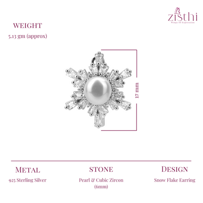 Pearl Bloom Silver Earring