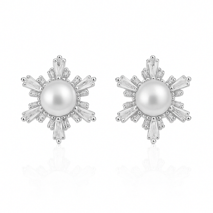 Pearl Bloom Silver Earring