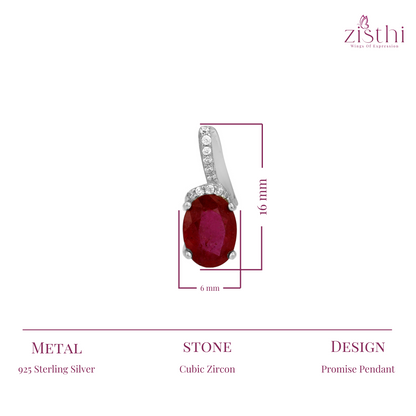 Natural Ruby Solitaire Pendant – 2.00ct