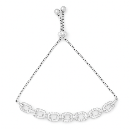 Designer Cubic Zircon Linking Bracelet