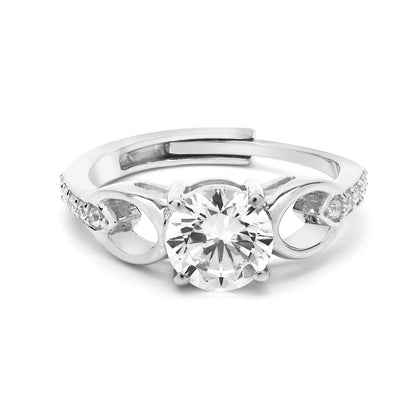 Infinity Twist Adjustable Solitaire Ring
