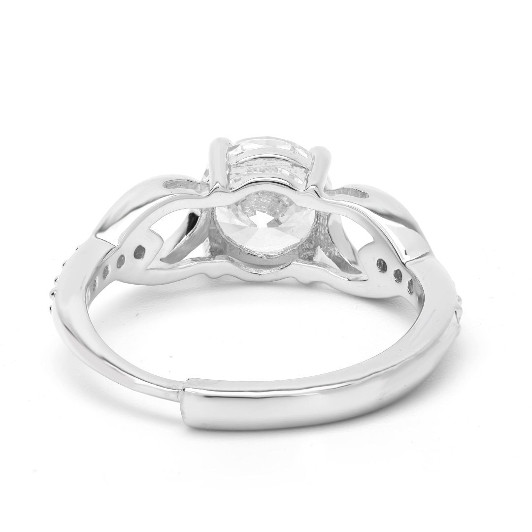 Infinity Twist Adjustable Solitaire Ring