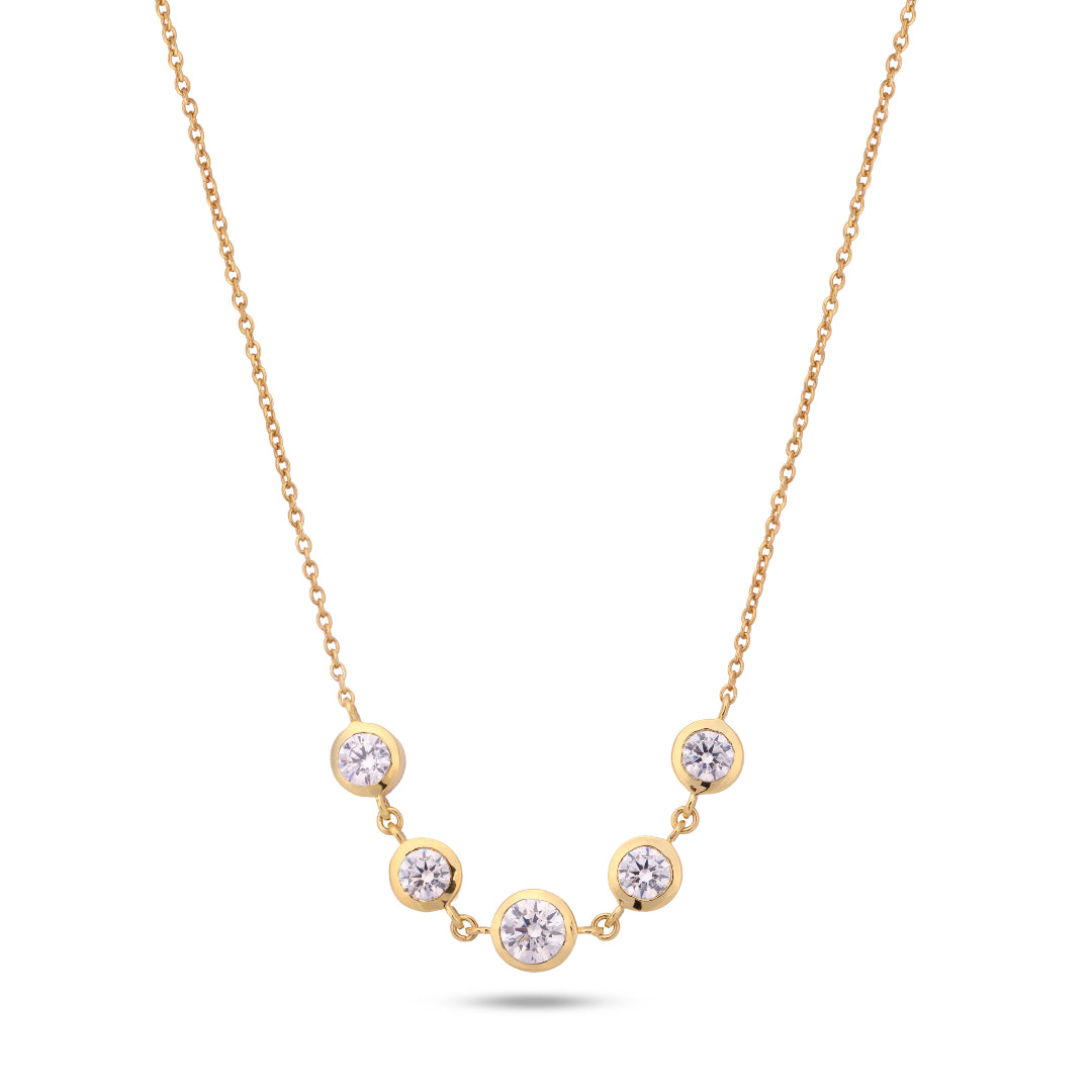 Elegant Zircon Necklace  18+3" inch