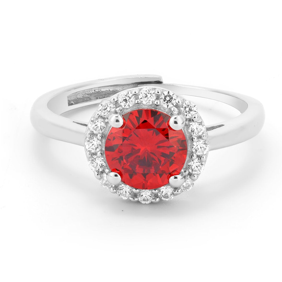 Adjustable Sparkle Halo Ring