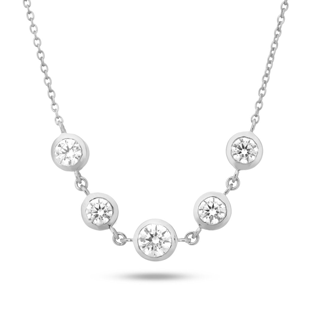 Elegant Zircon Necklace  18+3" inch