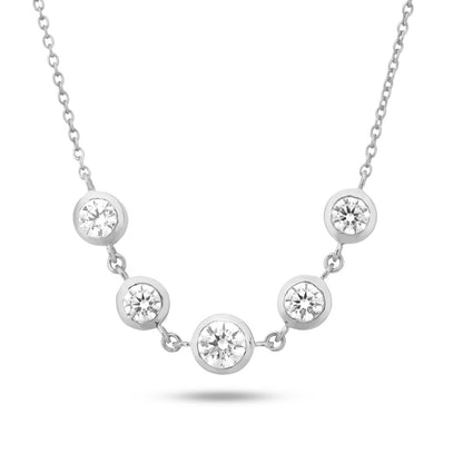 Elegant Zircon Necklace  18+3" inch